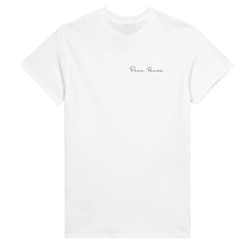 Camiseta feminina de gola redonda de alta densidade, branca - Væluri